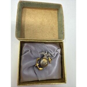 USMC United States Marine Corps Officer Cap Device Regulation US Genuine ww2